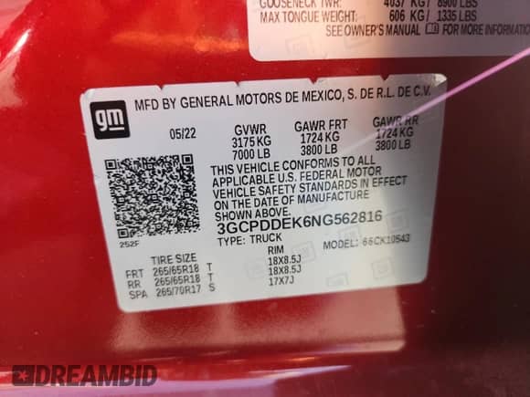 2022 Chevrolet Silverado 1500 LT with VIN 3GCPDDEK6NG562816, listed as a Copart auction lot 80027455 with 49,136 mi miles and Salvage title. Bid and sale history available at DreamBid. Image 12.