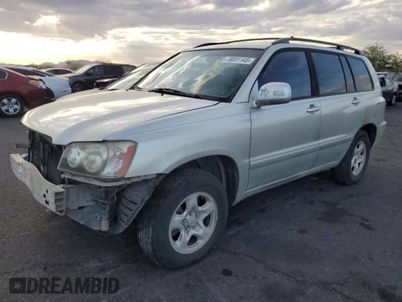 2003 Toyota Highlander с VIN JTEGF21A230090011, выставлен на аукционе Copart как лот 70031145 с пробегом 183 642 миль миль и Списание • Salvage title. История ставок и продаж доступна на DreamBid. Изображение 1.