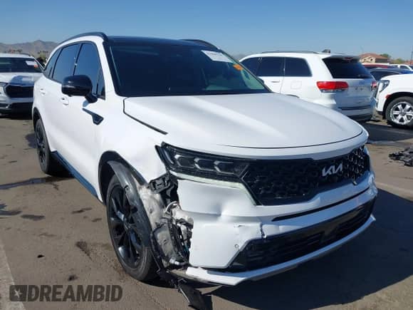 2022 Kia Sorento SX with VIN 5XYRK4LF2NG135832, listed as a IAAI auction lot 41990129 with 41,718 mi miles and . Bid and sale history available at DreamBid. Image 6.