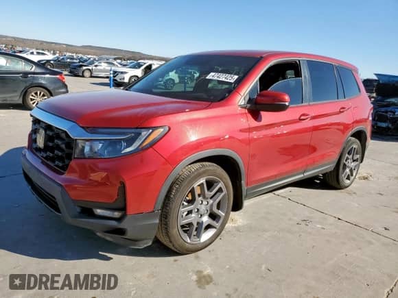 2022 Honda Passport EX-L with VIN 5FNYF7H53NB001890, listed as a Copart auction lot 47427425 with 70,374 mi miles and Salvage title. Bid and sale history available at DreamBid. Image 1.