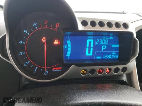 2015 Chevrolet Sonic RS with VIN 1G1JG6SB9F4156548, listed as a Copart auction lot 65731035 with 128,098 mi miles and Salvage title. Bid and sale history available at DreamBid. Image 9.