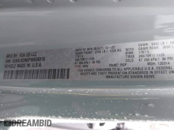 2023 Jeep Wrangler Sport S z VIN 1C4HJXDN5PW609316, wystawiony jako IAAI lot #40960863 z przebiegiem 15 614 mil mil oraz . Historia ofert i sprzedaży dostępna na DreamBid. Obrazek 9.