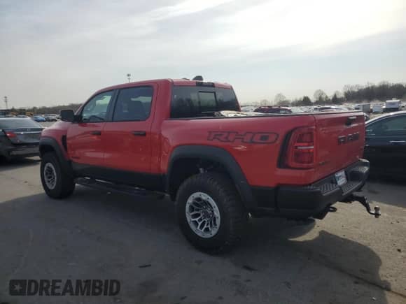 2025 Ram 1500 RHO z VIN 1C6SRFUP3SN641939, wystawiony jako Copart lot #48302615 z przebiegiem 1 210 mil mil oraz Szkoda całkowita • Salvage title. Historia ofert i sprzedaży dostępna na DreamBid. Obrazek 2.