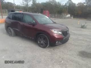 2021 Honda Passport EX-L with VIN 5FNYF7H54MB008295, listed as a IAAI auction lot 40962173 with 57,624 mi miles and . Bid and sale history available at DreamBid. Image 1.