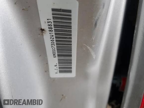 2002 Hyundai Santa Fe GLS with VIN KM8SC73D62U188831, listed as a Copart auction lot 58794995 with Not provided miles and Non repairable. Bid and sale history available at DreamBid. Image 12.