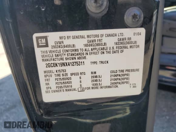 2004 Chevrolet Silverado SS с VIN 2GCEK19NX41275311, выставлен на аукционе Copart как лот 80899285 с пробегом 158 720 миль миль и Списание • Salvage title. История ставок и продаж доступна на DreamBid. Изображение 13.