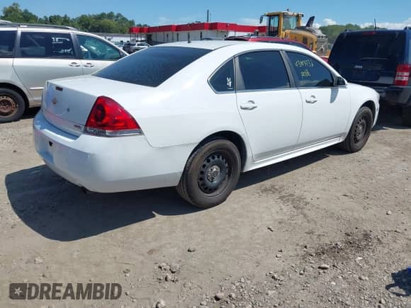 2016 Chevrolet Impala Police Police with VIN 2G1WD5E39G1123950, listed as a IAAI auction lot 43144132 with 208,711 mi miles and . Bid and sale history available at DreamBid. Image 4.