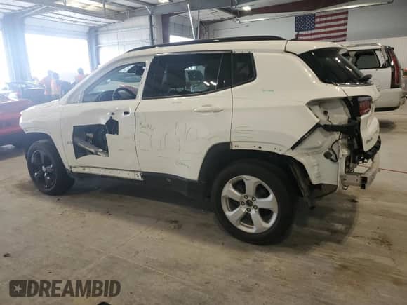 2021 Jeep Compass Latitude with VIN 3C4NJDBBXMT543695, listed as a Copart auction lot 65671595 with 45,242 mi miles and Salvage title. Bid and sale history available at DreamBid. Image 2.