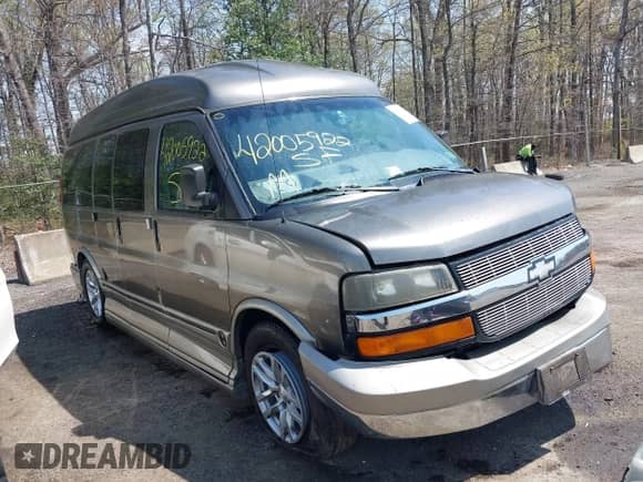 2004 Chevrolet Express Passenger with VIN 1GBFG15T641138032, listed as a IAAI auction lot 42005922 with 200,232 mi miles and . Bid and sale history available at DreamBid. Image 1.