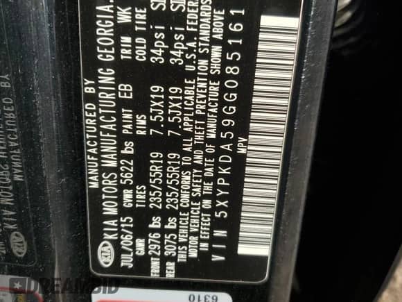 2016 Kia Sorento SX с VIN 5XYPKDA59GG085161, выставлен на аукционе Copart как лот 87078255 с пробегом 151 317 миль миль и Чистый • Clean title. История ставок и продаж доступна на DreamBid. Изображение 13.