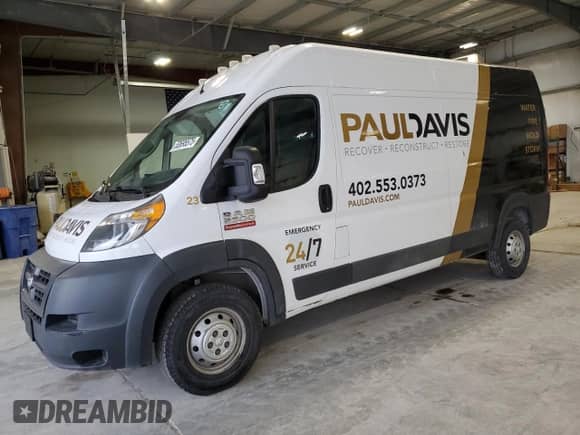 2017 Ram ProMaster Cargo с VIN 3C6TRVDG9HE550721, выставлен на аукционе Copart как лот 53695575 с пробегом 100 559 миль миль и Списание • Salvage title. История ставок и продаж доступна на DreamBid. Изображение 1.