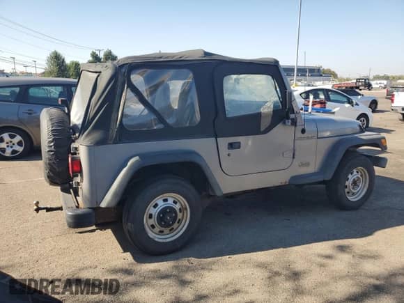 2000 Jeep Wrangler SE with VIN 1J4FA29P4YP775935, listed as a Copart auction lot 80458955 with 100,211 mi miles and Salvage title. Bid and sale history available at DreamBid. Image 3.