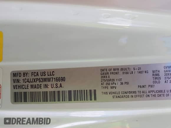 2021 Jeep Wrangler Unlimited Sahara z VIN 1C4JJXP63MW716690, wystawiony jako IAAI lot #42087879 z przebiegiem 40 889 mil mil oraz . Historia ofert i sprzedaży dostępna na DreamBid. Obrazek 9.