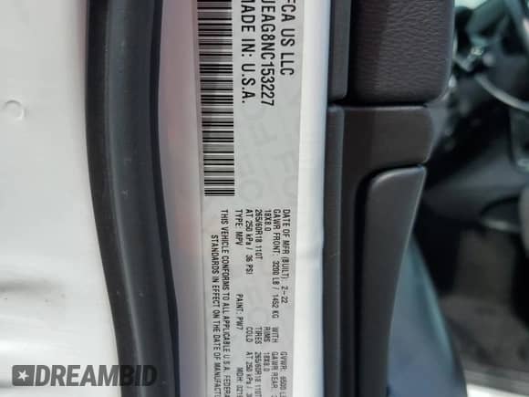 2022 Jeep Grand Cherokee Laredo X with VIN 1C4RJEAG8NC153227, listed as a Copart auction lot 65327615 with 97,314 mi miles and Salvage title. Bid and sale history available at DreamBid. Image 13.