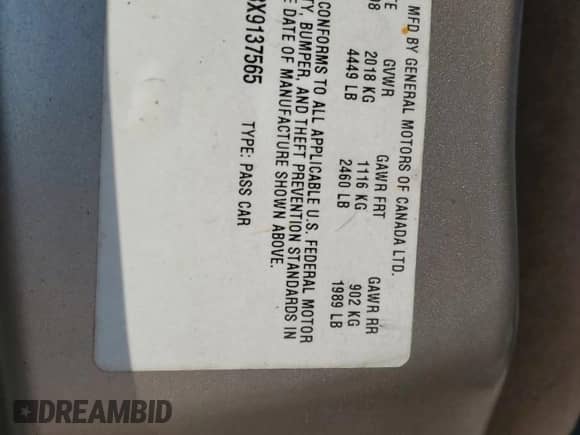 1999 Chevrolet Lumina LS с VIN 2G1WL52M8X9137565, выставлен на аукционе Copart как лот 66772795 с пробегом 144 173 миль миль и Списание • Salvage title. История ставок и продаж доступна на DreamBid. Изображение 13.
