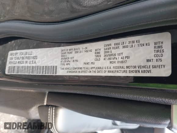 2024 Jeep Grand Cherokee z VIN 1C4RJYB61R8511820, wystawiony jako IAAI lot #42841100 z przebiegiem 17 626 mil mil oraz . Historia ofert i sprzedaży dostępna na DreamBid. Obrazek 9.