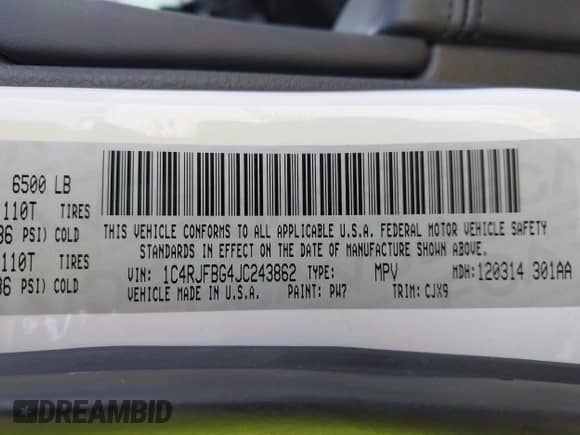 2018 Jeep Grand Cherokee Sterling с VIN 1C4RJFBG4JC243862, выставлен на аукционе IAAI как лот 41765635 с пробегом 82 344 миль миль и . История ставок и продаж доступна на DreamBid. Изображение 9.