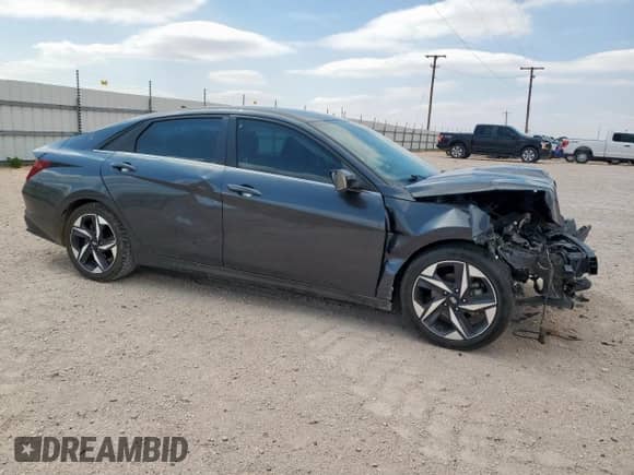 2021 Hyundai Elantra Limited with VIN 5NPLP4AG0MH023640, listed as a Copart auction lot 59184735 with 82,251 mi miles and Salvage title. Bid and sale history available at DreamBid. Image 4.