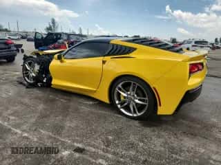 2014 Chevrolet Corvette Z51 3LT with VIN 1G1YM2D7XE5101804, listed as a Copart auction lot 80077985 with 55,821 mi miles and Salvage title. Bid and sale history available at DreamBid. Image 2.