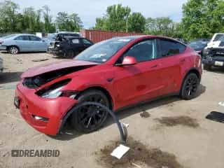 2022 Tesla Model Y Long Range with VIN 7SAYGDEE2NF386233, listed as a Copart auction lot 53040704 with 41,766 mi miles and Salvage title. Bid and sale history available at DreamBid. Image 1.