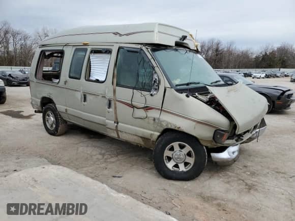 2005 Ford Econoline Cargo Recreational with VIN 1FDRE14L95HA66277, listed as a Copart auction lot 89218705 with Not provided miles and Salvage title. Bid and sale history available at DreamBid. Image 4.