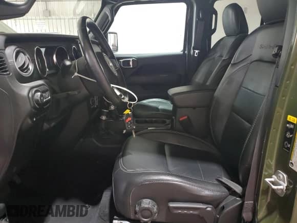 2021 Jeep Wrangler Unlimited Sahara с VIN 1C4JJXP64MW767244, выставлен на аукционе Copart как лот 67993495 с пробегом 25 282 миль миль и Списание • Salvage title. История ставок и продаж доступна на DreamBid. Изображение 7.