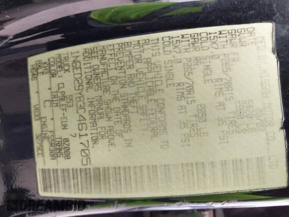 2000 Nissan Frontier XE with VIN 1N6ED27Y1YC355218, listed as a IAAI auction lot 42970732 with 191,142 mi miles and . Bid and sale history available at DreamBid. Image 9.