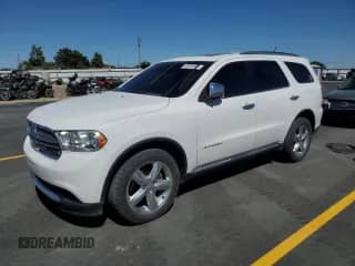 2013 Dodge Durango Citadel with VIN 1C4SDJET1DC658064, listed as a Copart auction lot 59292475 with 195,474 mi miles and Clean title. Bid and sale history available at DreamBid. Image 1.