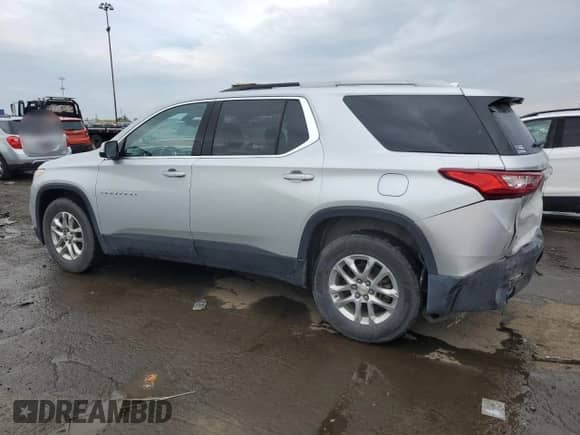 2018 Chevrolet Traverse LT Cloth z VIN 1GNERGKW5JJ245529, wystawiony jako Copart lot #81564855 z przebiegiem 96 892 mil mil oraz Czysty tytuł • Clean title. Historia ofert i sprzedaży dostępna na DreamBid. Obrazek 2.