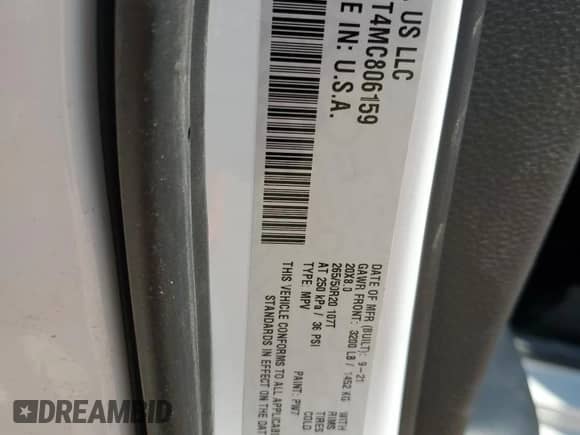 2021 Dodge Durango R/T with VIN 1C4SDJCT4MC806159, listed as a Copart auction lot 55228655 with 34,213 mi miles and Salvage title. Bid and sale history available at DreamBid. Image 13.