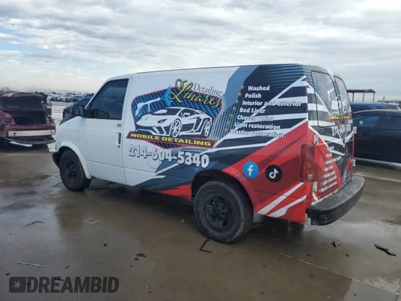 2002 Chevrolet Astro Cargo z VIN 1GCDM19X32B135766, wystawiony jako Copart lot #43065765 z przebiegiem Nie podano mil oraz Szkoda całkowita • Salvage title. Historia ofert i sprzedaży dostępna na DreamBid. Obrazek 2.