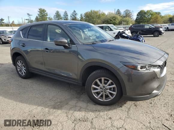 2022 Mazda CX-5 S Preferred with VIN JM3KFBCM9N0604873, listed as a Copart auction lot 87225125 with 24,330 mi miles and Salvage title. Bid and sale history available at DreamBid. Image 4.