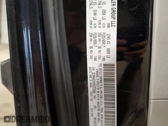 2010 Dodge Grand Caravan Crew with VIN 2D4RN6DX9AR372269, listed as a Copart auction lot 89705345 with Not provided miles and Salvage title. Bid and sale history available at DreamBid. Image 13.