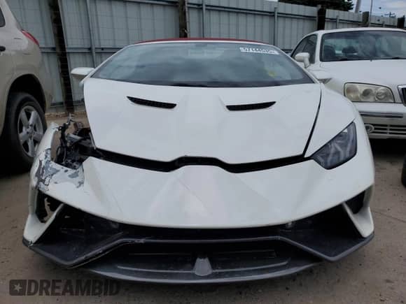 2016 Lamborghini Huracan LP 610-4 with VIN ZHWUR1ZF0GLA05142, listed as a Copart auction lot 57144535 with 38,180 mi miles and Salvage title. Bid and sale history available at DreamBid. Image 5.