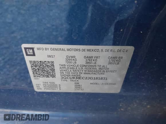 2018 Chevrolet Silverado 1500 LT с VIN 3GCUKREC2JG181831, выставлен на аукционе IAAI как лот 42578307 с пробегом 157 399 миль миль и . История ставок и продаж доступна на DreamBid. Изображение 9.