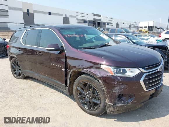 2020 Chevrolet Traverse LT Cloth with VIN 1GNERGKW2LJ164300, listed as a IAAI auction lot 43076184 with 95,832 mi miles and . Bid and sale history available at DreamBid. Image 1.