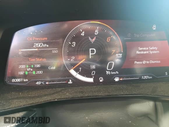 2020 Chevrolet Corvette 1LT с VIN 1G1Y62D40L5115322, выставлен на аукционе Copart как лот 73637104 с пробегом 60 861 миль миль и Чистый • Clean title. История ставок и продаж доступна на DreamBid. Изображение 9.