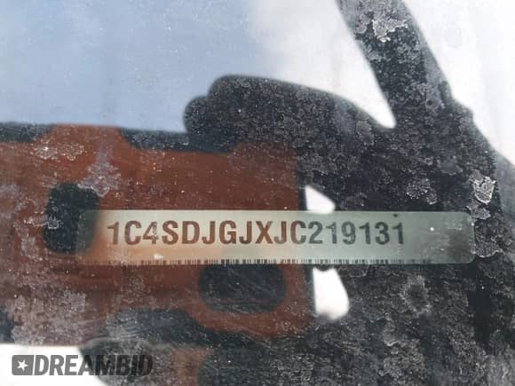 2018 Dodge Durango SRT with VIN 1C4SDJGJXJC219131, listed as a IAAI auction lot 41666668 with Not provided miles and . Bid and sale history available at DreamBid. Image 9.