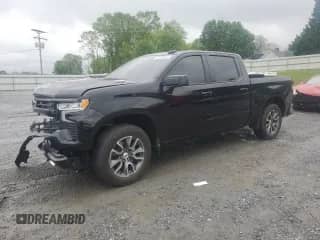 2024 Chevrolet Silverado 1500 RST with VIN 1GCUDEE89RZ104254, listed as a Copart auction lot 52183345 with 28,590 mi miles and Salvage title. Bid and sale history available at DreamBid. Image 1.