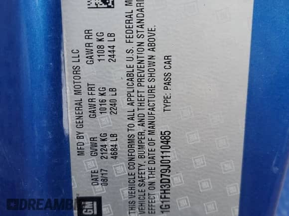 2018 Chevrolet Camaro 2SS с VIN 1G1FH3D79J0110485, выставлен на аукционе Copart как лот 43199445 с пробегом 38 636 миль миль и Списание • Salvage title. История ставок и продаж доступна на DreamBid. Изображение 14.