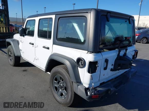 2022 Jeep Wrangler Unlimited Sport z VIN 1C4HJXDNXNW253510, wystawiony jako IAAI lot #41461051 z przebiegiem 32 571 mil mil oraz . Historia ofert i sprzedaży dostępna na DreamBid. Obrazek 3.