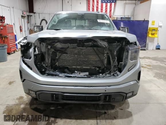 2024 GMC Sierra 1500 Elevation with VIN 1GTUUCE80RZ336178, listed as a Copart auction lot 80197714 with 10,376 mi miles and Salvage title. Bid and sale history available at DreamBid. Image 5.