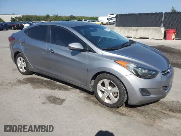 2013 Hyundai Elantra GLS with VIN KMHDH4AE5DU788473, listed as a Copart auction lot 89661395 with 193,655 mi miles and Salvage title. Bid and sale history available at DreamBid. Image 4.