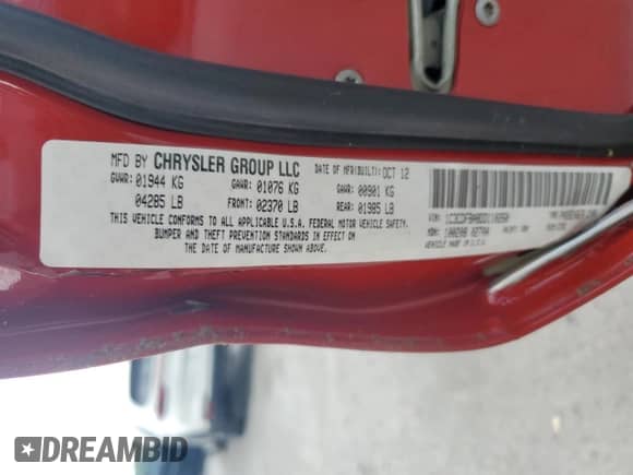2013 Dodge Dart Rallye с VIN 1C3CDFBA8DD110260, выставлен на аукционе Copart как лот 80756805 с пробегом 77 506 миль миль и Списание • Salvage title. История ставок и продаж доступна на DreamBid. Изображение 12.