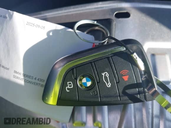 2025 BMW 4 Series 430i with VIN WBA33DB07SCT34131, listed as a IAAI auction lot 43104542 with 22,180 mi miles and . Bid and sale history available at DreamBid. Image 11.