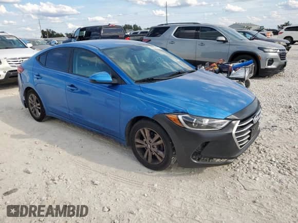 2017 Hyundai Elantra Limited with VIN KMHD84LF9HU142106, listed as a Copart auction lot 82276135 with 182,656 mi miles and Salvage title. Bid and sale history available at DreamBid. Image 4.