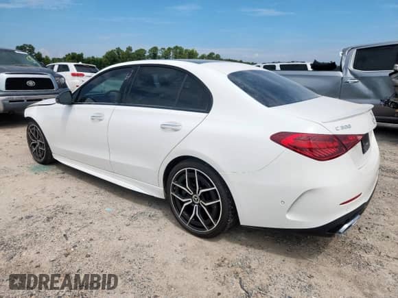 2022 Mercedes-Benz C 300 with VIN W1KAF4GB6NR059757, listed as a Copart auction lot 69696045 with 53,088 mi miles and Salvage title. Bid and sale history available at DreamBid. Image 2.
