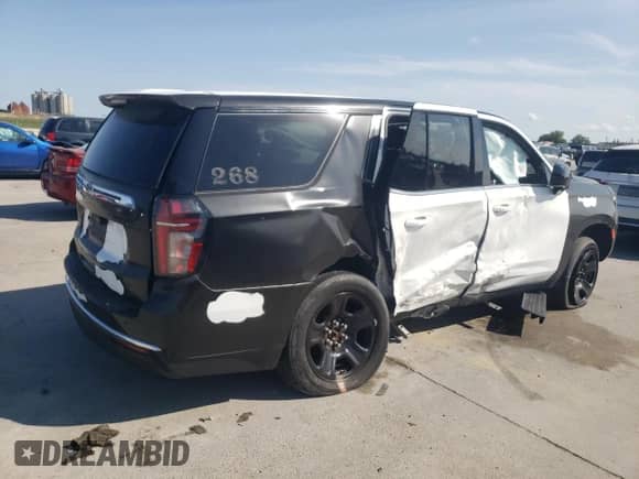 2023 Chevrolet Tahoe Commercial with VIN 1GNSCLED9PR234972, listed as a Copart auction lot 55339995 with Not provided miles and Salvage title. Bid and sale history available at DreamBid. Image 3.
