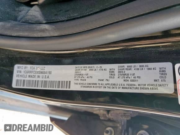 2025 Ram 1500 Tradesman z VIN 1C6RRFCGXSN684190, wystawiony jako Copart lot #80182195 z przebiegiem 12 423 mil mil oraz Szkoda całkowita • Salvage title. Historia ofert i sprzedaży dostępna na DreamBid. Obrazek 12.