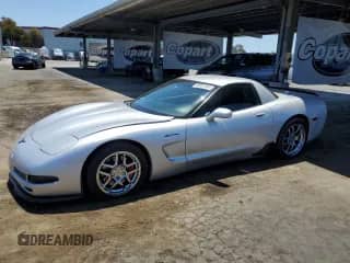 2001 Chevrolet Corvette Z06 with VIN 1G1YY12S915103334, listed as a Copart auction lot 58491945 with 73,216 mi miles and Salvage title. Bid and sale history available at DreamBid. Image 1.